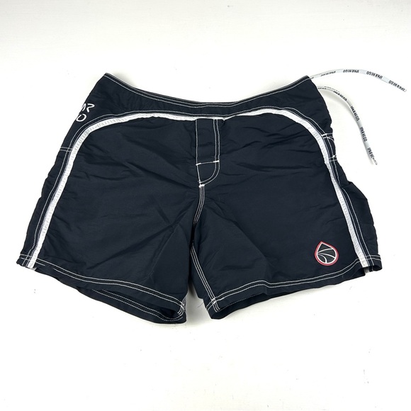 Ipar Hego Shorts Surf Beach Shorts Size 34 Black Drawstring - Picture 1 of 6